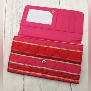 FREE with Purchase Vintage Quilted Pink Floral Stripe Wallet  Card Holder New